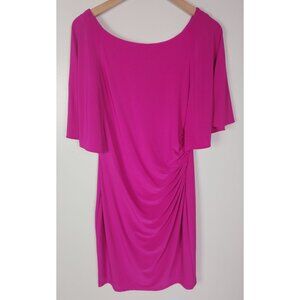 Lauren Ralph Lauren Women's Sz. 12 Bright Pink Gathered Dress